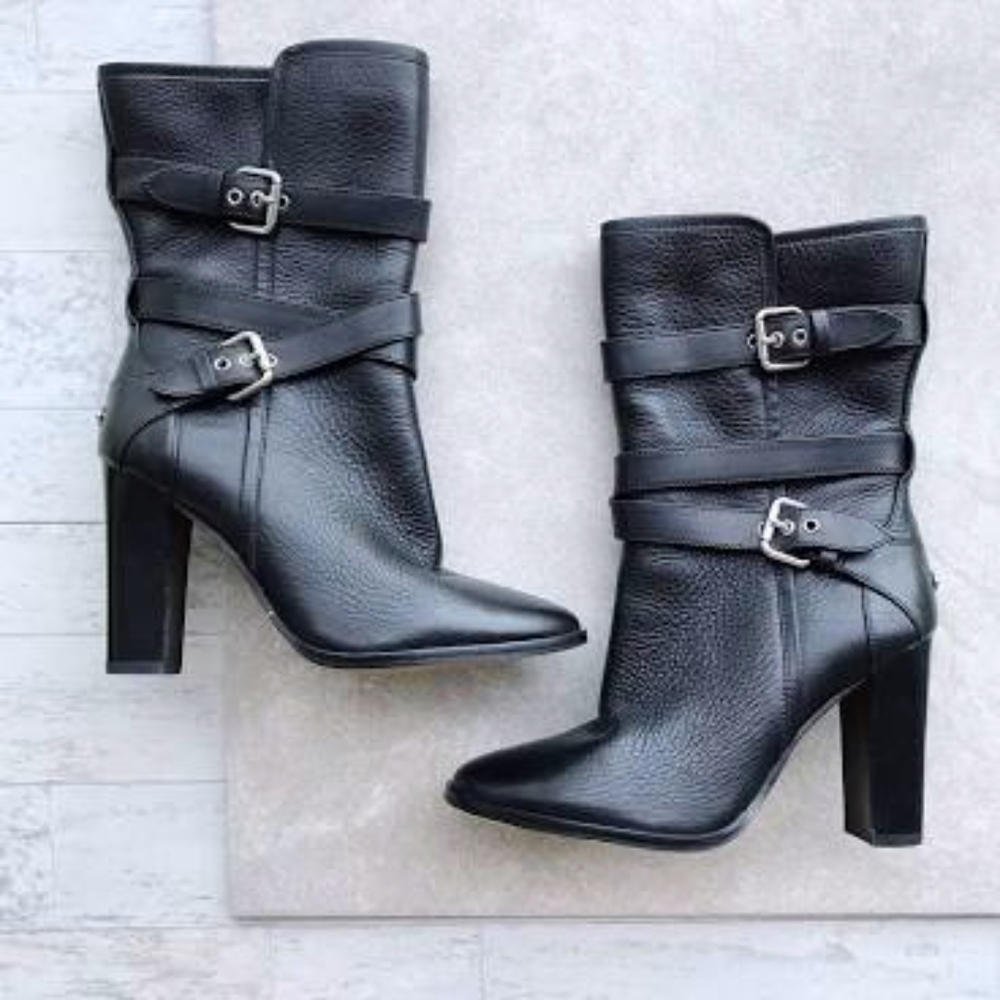 Coach Alexandra Black Leather Boot